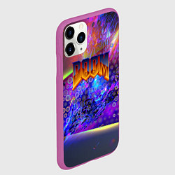 Чехол iPhone 11 Pro матовый Doom abstraction mars, цвет: 3D-фиолетовый — фото 2