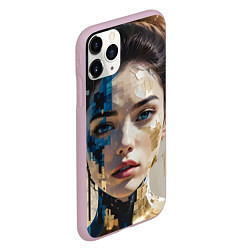 Чехол iPhone 11 Pro матовый Art портрет, цвет: 3D-розовый — фото 2