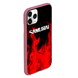 Чехол iPhone 11 Pro матовый Samurai fire red, цвет: 3D-малиновый — фото 2