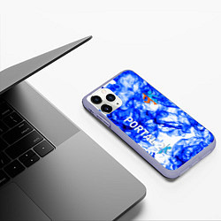 Чехол iPhone 11 Pro матовый Portal 2 flame blue, цвет: 3D-светло-сиреневый — фото 2