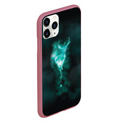 Чехол iPhone 11 Pro матовый  Patronus deer, цвет: 3D-малиновый — фото 2