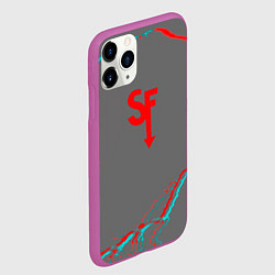 Чехол iPhone 11 Pro матовый Sally Face storm color, цвет: 3D-фиолетовый — фото 2