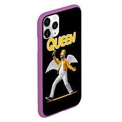 Чехол iPhone 11 Pro матовый Queen Гомер Симпсон, цвет: 3D-фиолетовый — фото 2