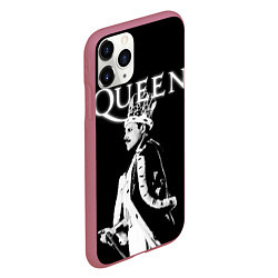 Чехол iPhone 11 Pro матовый Queen Freddie Mercury король, цвет: 3D-малиновый — фото 2