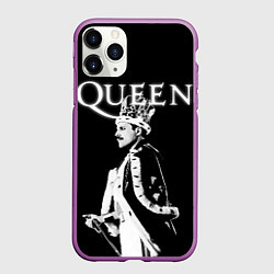 Чехол iPhone 11 Pro матовый Queen Freddie Mercury король, цвет: 3D-фиолетовый