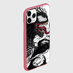 Чехол iPhone 11 Pro матовый Venom - Symbiot, цвет: 3D-малиновый — фото 2
