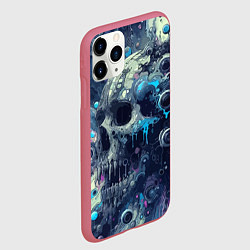 Чехол iPhone 11 Pro матовый Vanguard compozition with skull - ai art fantasy, цвет: 3D-малиновый — фото 2