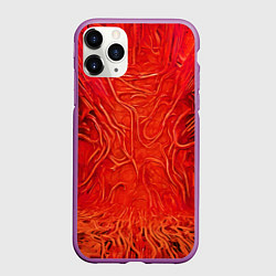 Чехол iPhone 11 Pro матовый Красный симбионт абстракция, цвет: 3D-фиолетовый