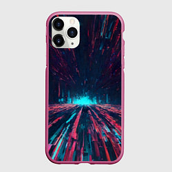 Чехол iPhone 11 Pro матовый Абстрактный путь в портал, цвет: 3D-малиновый