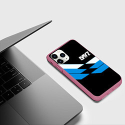 Чехол iPhone 11 Pro матовый Dayz geometry steel, цвет: 3D-малиновый — фото 2