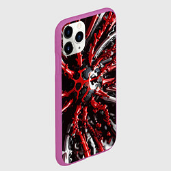 Чехол iPhone 11 Pro матовый Красно-белая инфекция, цвет: 3D-фиолетовый — фото 2