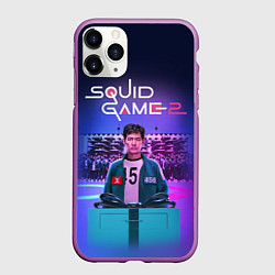 Чехол iPhone 11 Pro матовый Сон Ки Хун - Игра в кальмара, цвет: 3D-фиолетовый