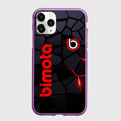 Чехол iPhone 11 Pro матовый Bimoto - плиты с эффектом свечения, цвет: 3D-фиолетовый