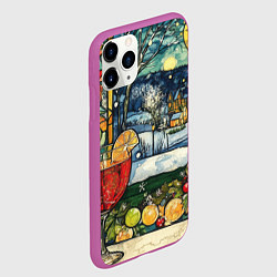 Чехол iPhone 11 Pro матовый Уютная новогодняя атмосфера, цвет: 3D-фиолетовый — фото 2