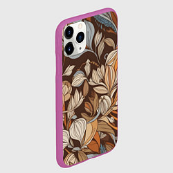 Чехол iPhone 11 Pro матовый Спокойная ботаническая иллюстрация, цвет: 3D-фиолетовый — фото 2