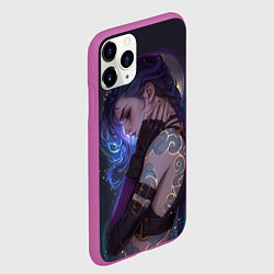 Чехол iPhone 11 Pro матовый Джинкс сияние, цвет: 3D-фиолетовый — фото 2