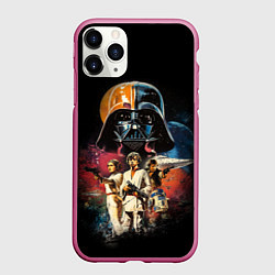 Чехол iPhone 11 Pro матовый Звездные войны, цвет: 3D-малиновый