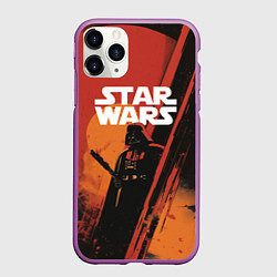 Чехол iPhone 11 Pro матовый Darth Vader - Star Wars, цвет: 3D-фиолетовый