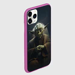 Чехол iPhone 11 Pro матовый Мастер Йода, цвет: 3D-фиолетовый — фото 2