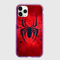 Чехол iPhone 11 Pro матовый Душа героя: Человек-паук, цвет: 3D-фиолетовый