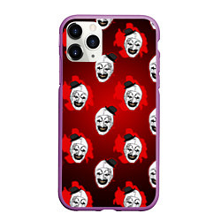 Чехол iPhone 11 Pro матовый Funny clown Art in blood, цвет: 3D-фиолетовый