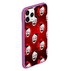 Чехол iPhone 11 Pro матовый Funny clown Art in blood, цвет: 3D-фиолетовый — фото 2