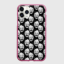 Чехол iPhone 11 Pro матовый Funny terrifier clown Art, цвет: 3D-малиновый