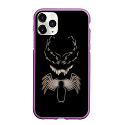 Чехол iPhone 11 Pro матовый Venom in the dark, цвет: 3D-фиолетовый