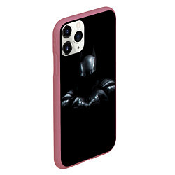 Чехол iPhone 11 Pro матовый Batman in the dark, цвет: 3D-малиновый — фото 2