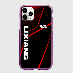 Чехол iPhone 11 Pro матовый Lixiang - red line, цвет: 3D-фиолетовый