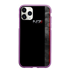 Чехол iPhone 11 Pro матовый Shepard N7, цвет: 3D-фиолетовый