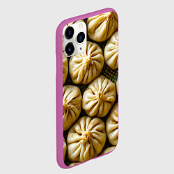 Чехол iPhone 11 Pro матовый Хинкали, цвет: 3D-фиолетовый — фото 2