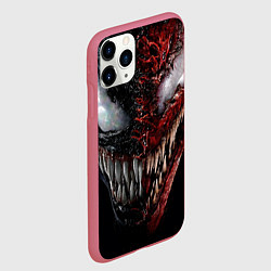 Чехол iPhone 11 Pro матовый Веном и Карнаж, цвет: 3D-малиновый — фото 2