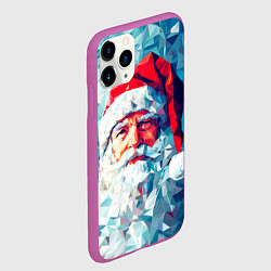 Чехол iPhone 11 Pro матовый Дед Мороз хрустальный, цвет: 3D-фиолетовый — фото 2