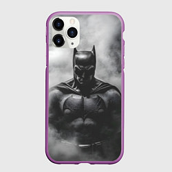 Чехол iPhone 11 Pro матовый Бэтмен в дыму, цвет: 3D-фиолетовый