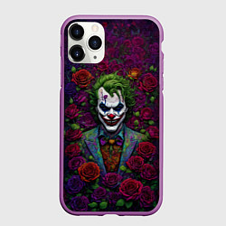 Чехол iPhone 11 Pro матовый Joker - roses, цвет: 3D-фиолетовый
