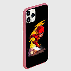 Чехол iPhone 11 Pro матовый Chibi Flash, цвет: 3D-малиновый — фото 2