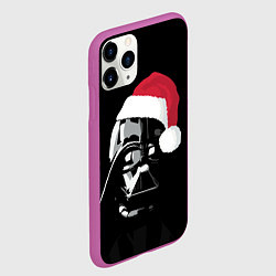 Чехол iPhone 11 Pro матовый Дарт Вейдер новогодний, цвет: 3D-фиолетовый — фото 2