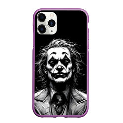 Чехол iPhone 11 Pro матовый Joker - clown, цвет: 3D-фиолетовый