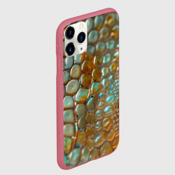 Чехол iPhone 11 Pro матовый Почувствуй себя змеей, цвет: 3D-малиновый — фото 2