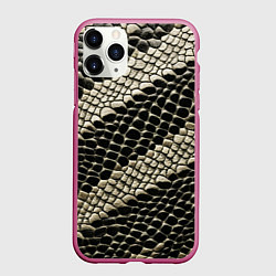 Чехол iPhone 11 Pro матовый Будь в тренде змеи, цвет: 3D-малиновый