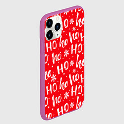 Чехол iPhone 11 Pro матовый Новогоднее хо хо, цвет: 3D-фиолетовый — фото 2