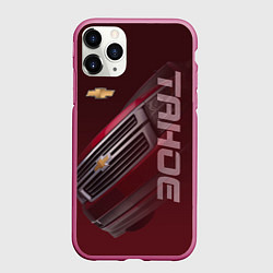 Чехол iPhone 11 Pro матовый Chevrolet Tahoe, цвет: 3D-малиновый