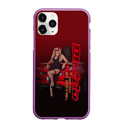 Чехол iPhone 11 Pro матовый Lamborghini Diablo, цвет: 3D-фиолетовый