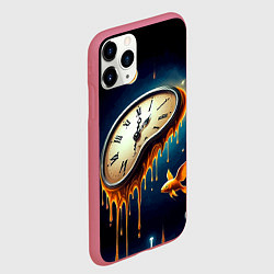 Чехол iPhone 11 Pro матовый Течение времени - сюрреализм, цвет: 3D-малиновый — фото 2