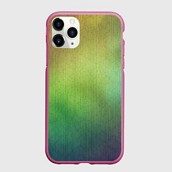Чехол iPhone 11 Pro матовый Цветной металл с градиентом, цвет: 3D-малиновый