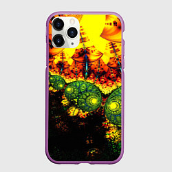 Чехол iPhone 11 Pro матовый Абстракция осколки, цвет: 3D-фиолетовый