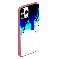 Чехол iPhone 11 Pro матовый Синяя кровь андроида, цвет: 3D-малиновый — фото 2