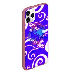 Чехол iPhone 11 Pro матовый The Witcher dragon neno, цвет: 3D-малиновый — фото 2