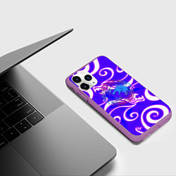 Чехол iPhone 11 Pro матовый The Witcher dragon neno, цвет: 3D-фиолетовый — фото 2